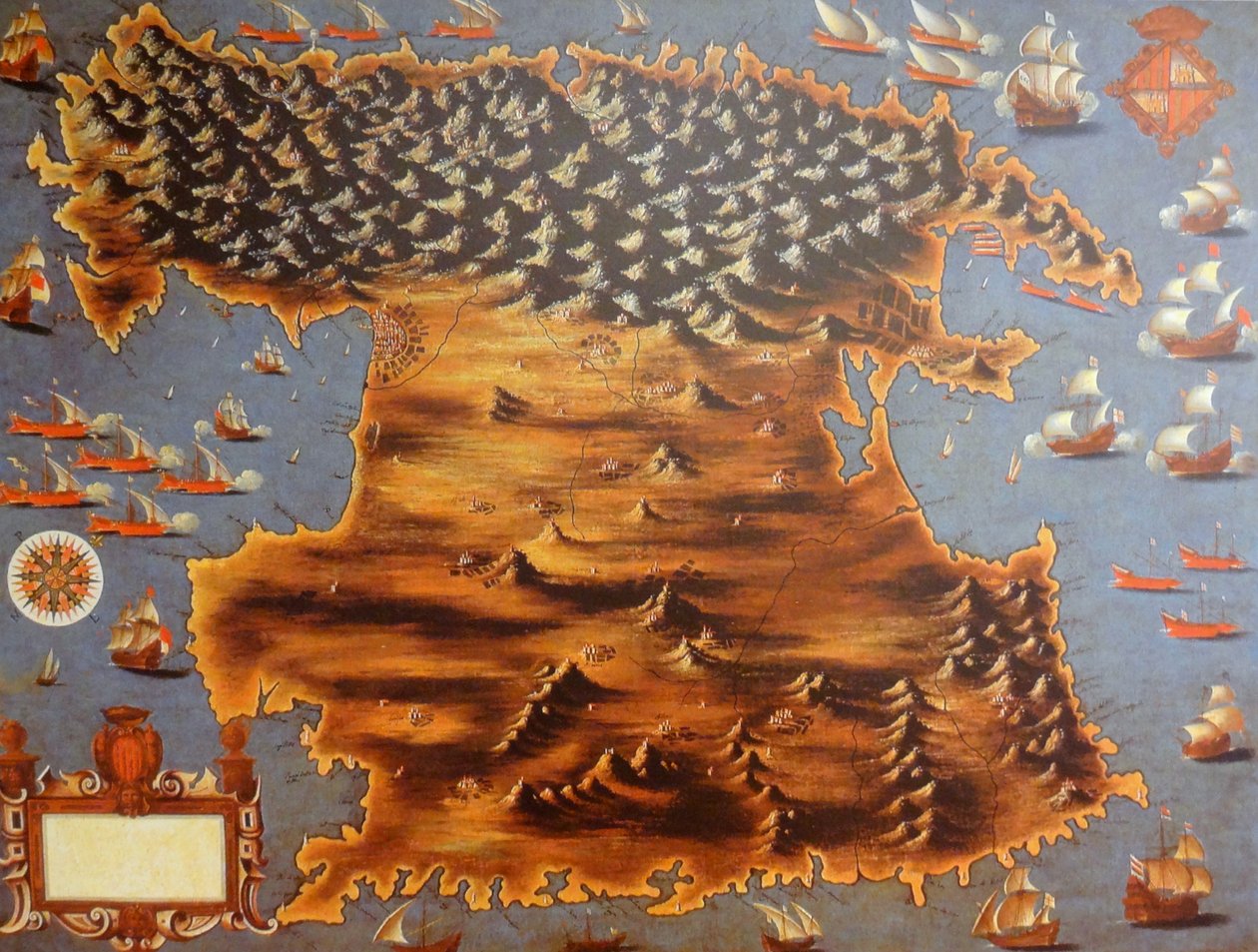 Mallorca adasının haritası by Honorat Massot