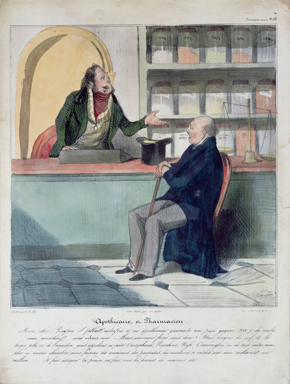 Eczacı ve Eczacı, c.1840 by Honoré Daumier