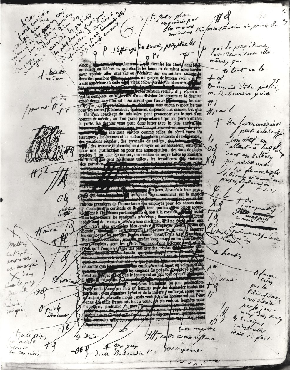 El yazısı düzeltmelerle Balzac