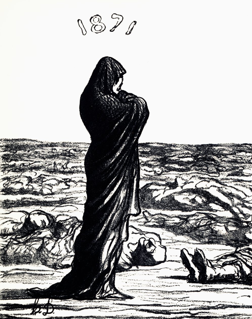 1871, Alegori (lito) by Honoré Daumier