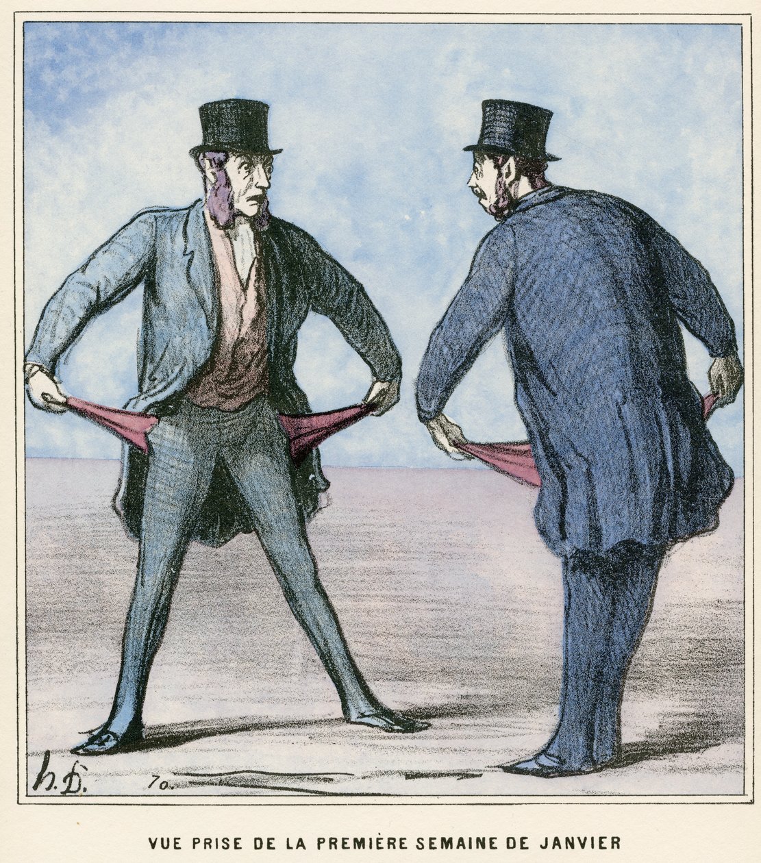 Ocak ayının ilk haftasından bir portre by Honore Daumier