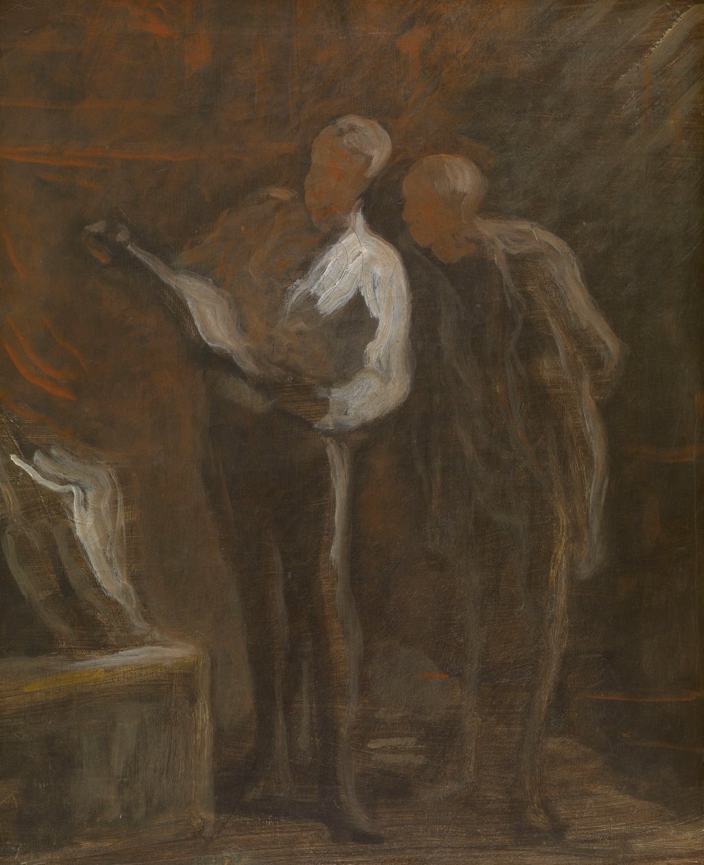 Gravür Koleksiyonu, c.1870-73 (tuval üzerine yağlıboya) by Honore Daumier
