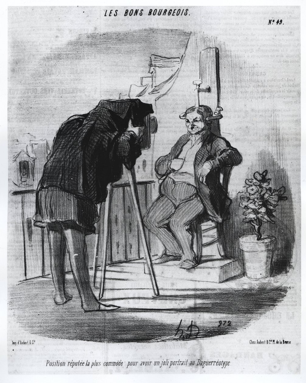 Les Bons Bourgeois - Dagerreyotipte güzel bir portreye sahip olmak için en uygun pozisyon, Daumier