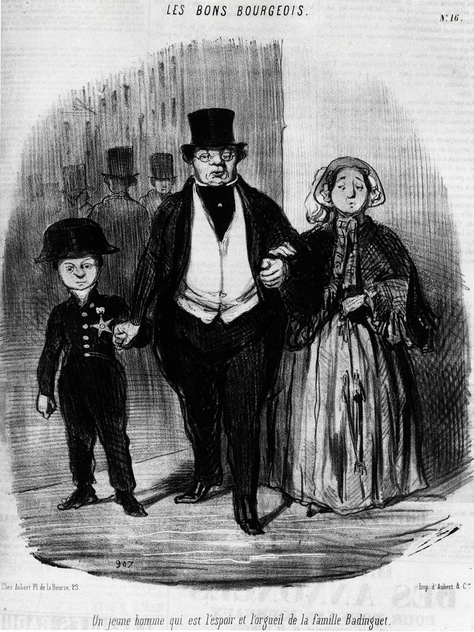 Les Bons Bourgeois - Daumier tarafından, 16/09/1846 tarihli “” Charivari””de. by Honoré Daumier
