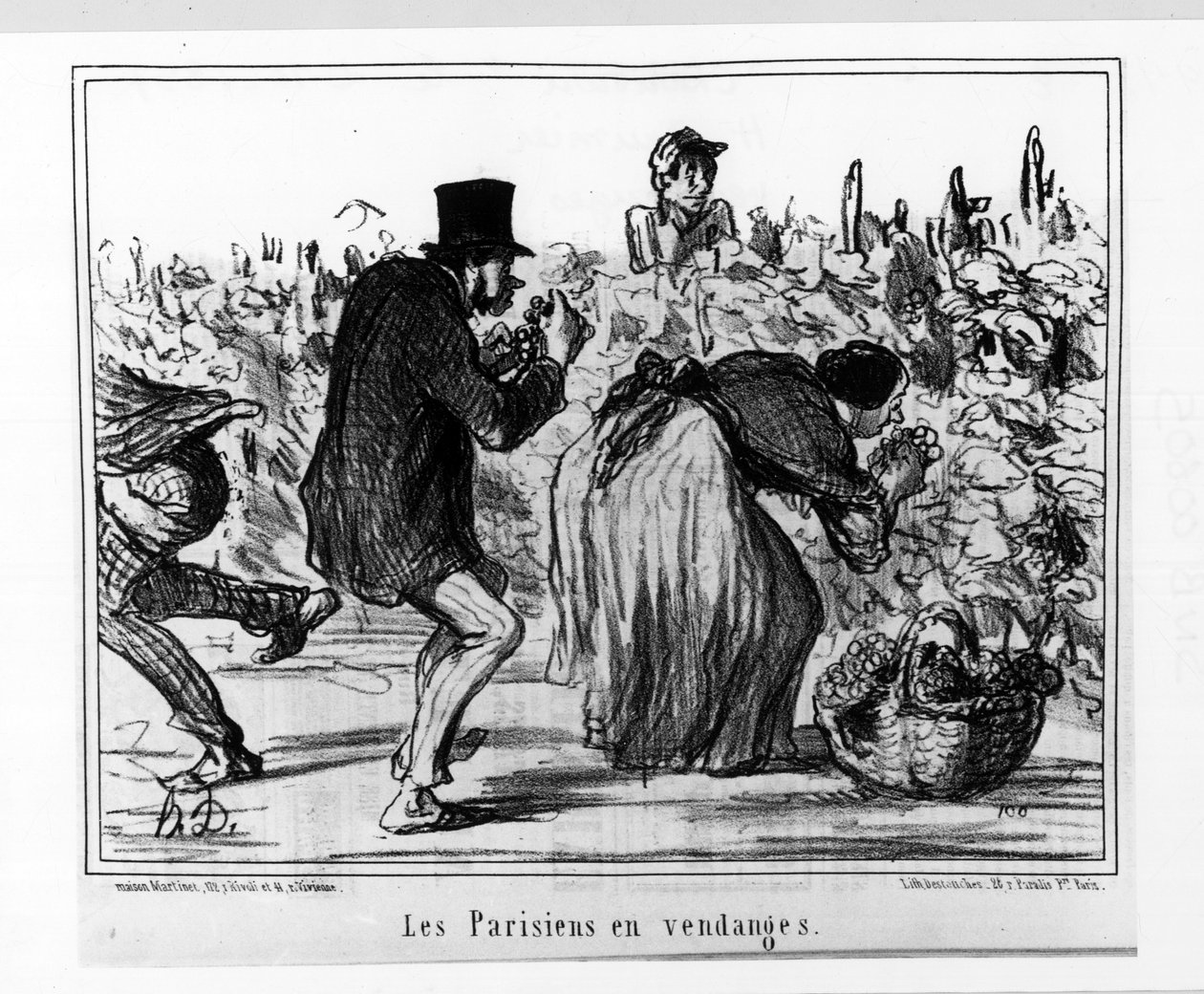 Parisli eskizler: Hasattaki Parisliler - Daumier, 02/10/1857 tarihli “” Charivari”de by Honoré Daumier