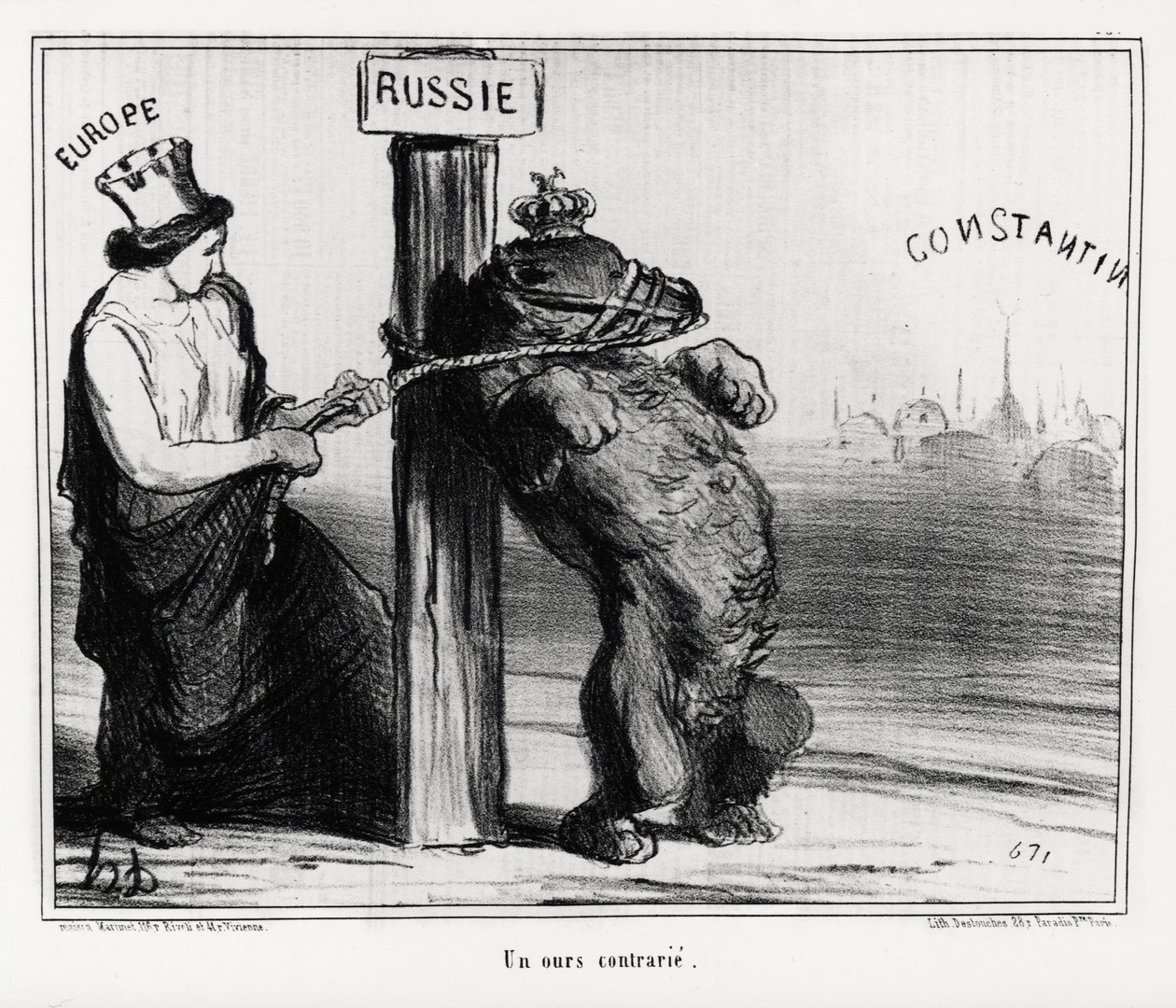 Rusya: (Avrupa tarafından) üzülen bir ayı. Mart 1854