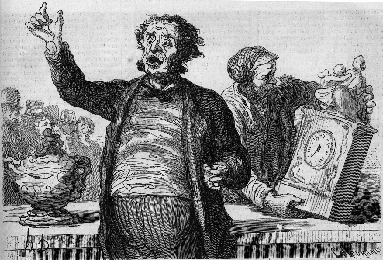 Müzayedecilerin oteli: kamu görevlisi. Honore Daumier