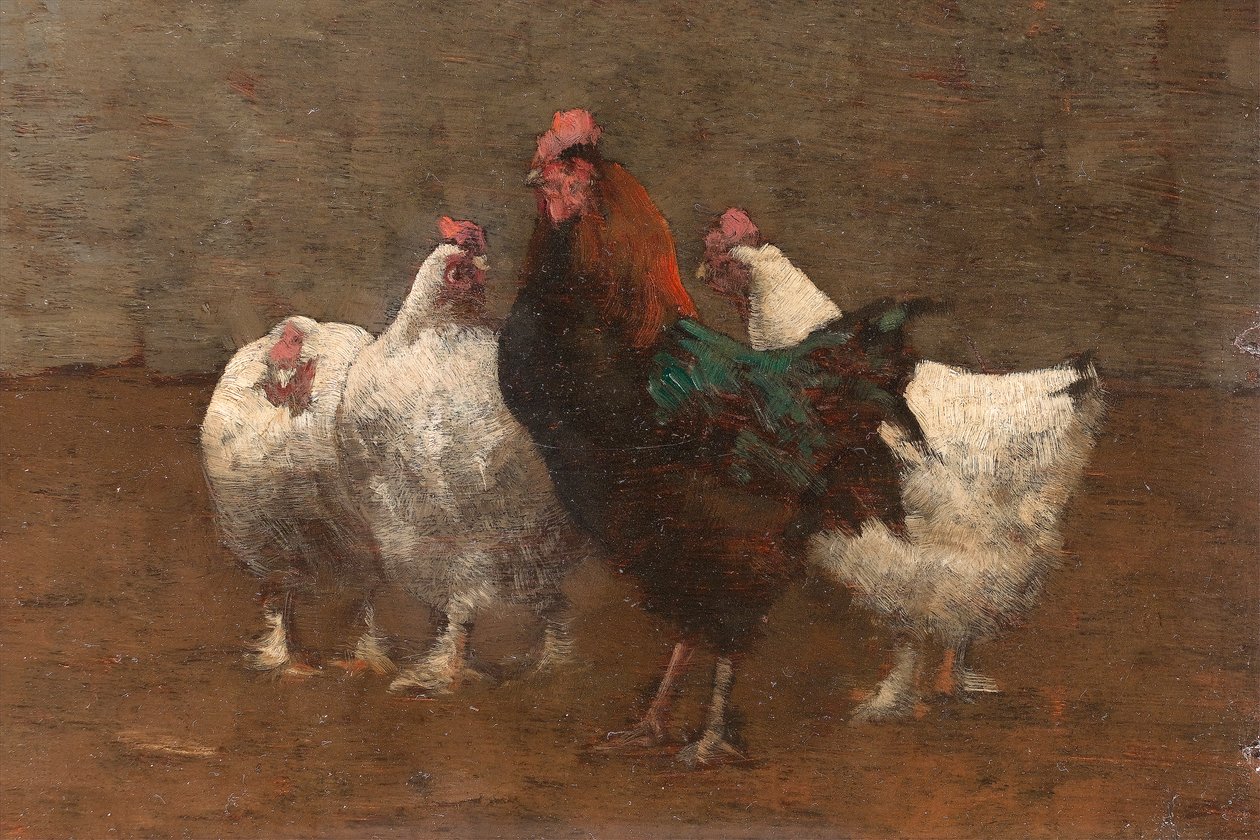 Fowls, 1896 petrol 244425 gemide detay by Horace Mann Livens