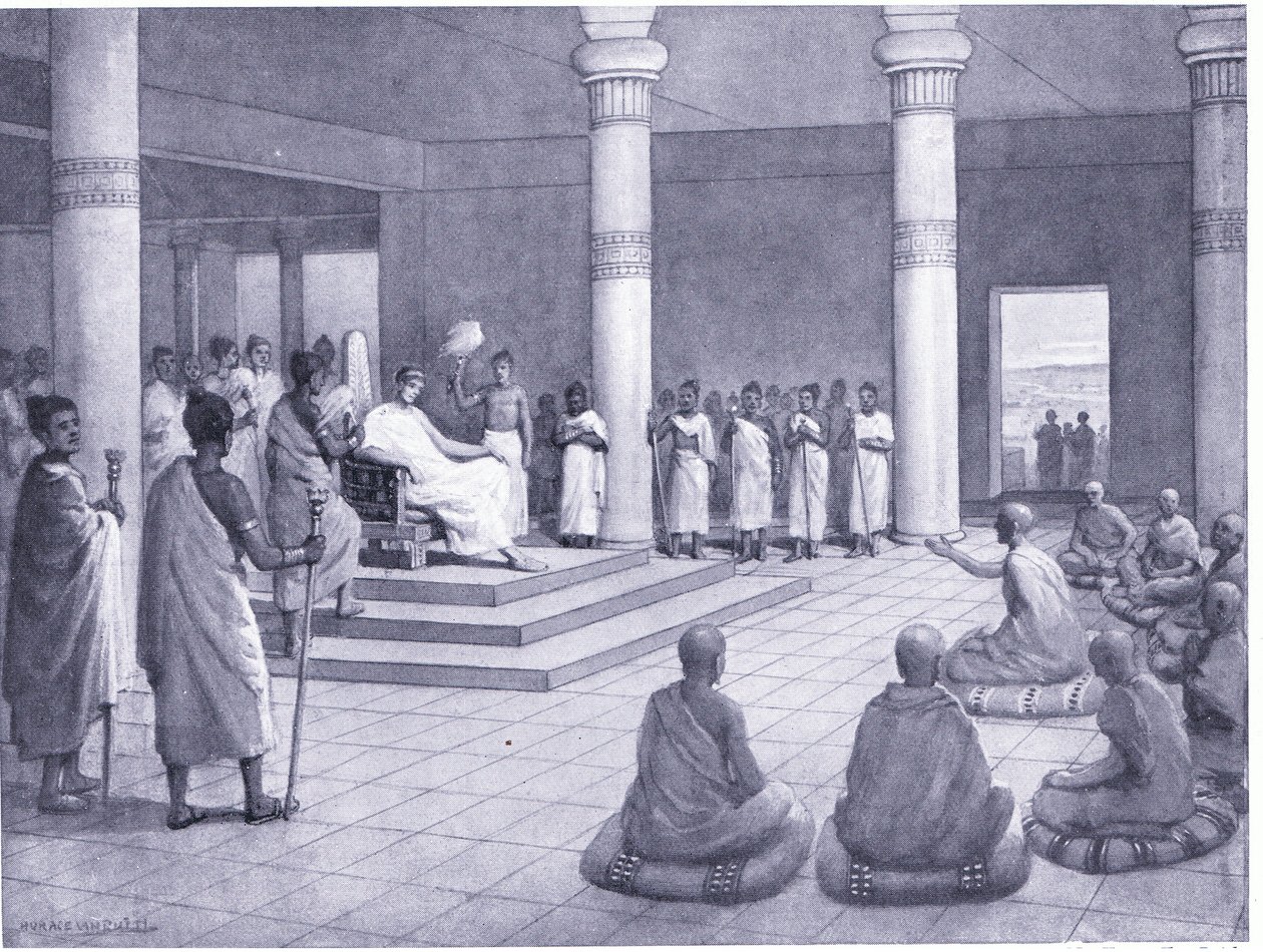 King Malinda asks questions 140 BC  by Horace van Ruith