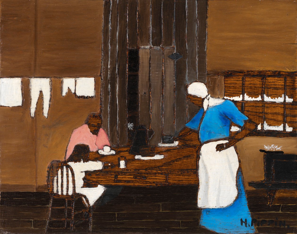 akşam yemeği zamanı by Horace Pippin