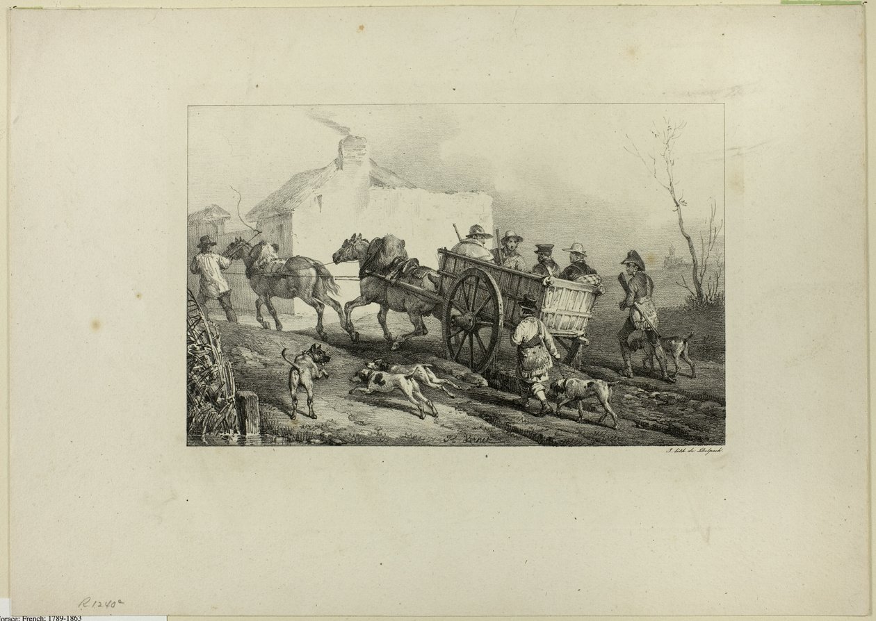 avcılar by Emile Jean Horace Vernet