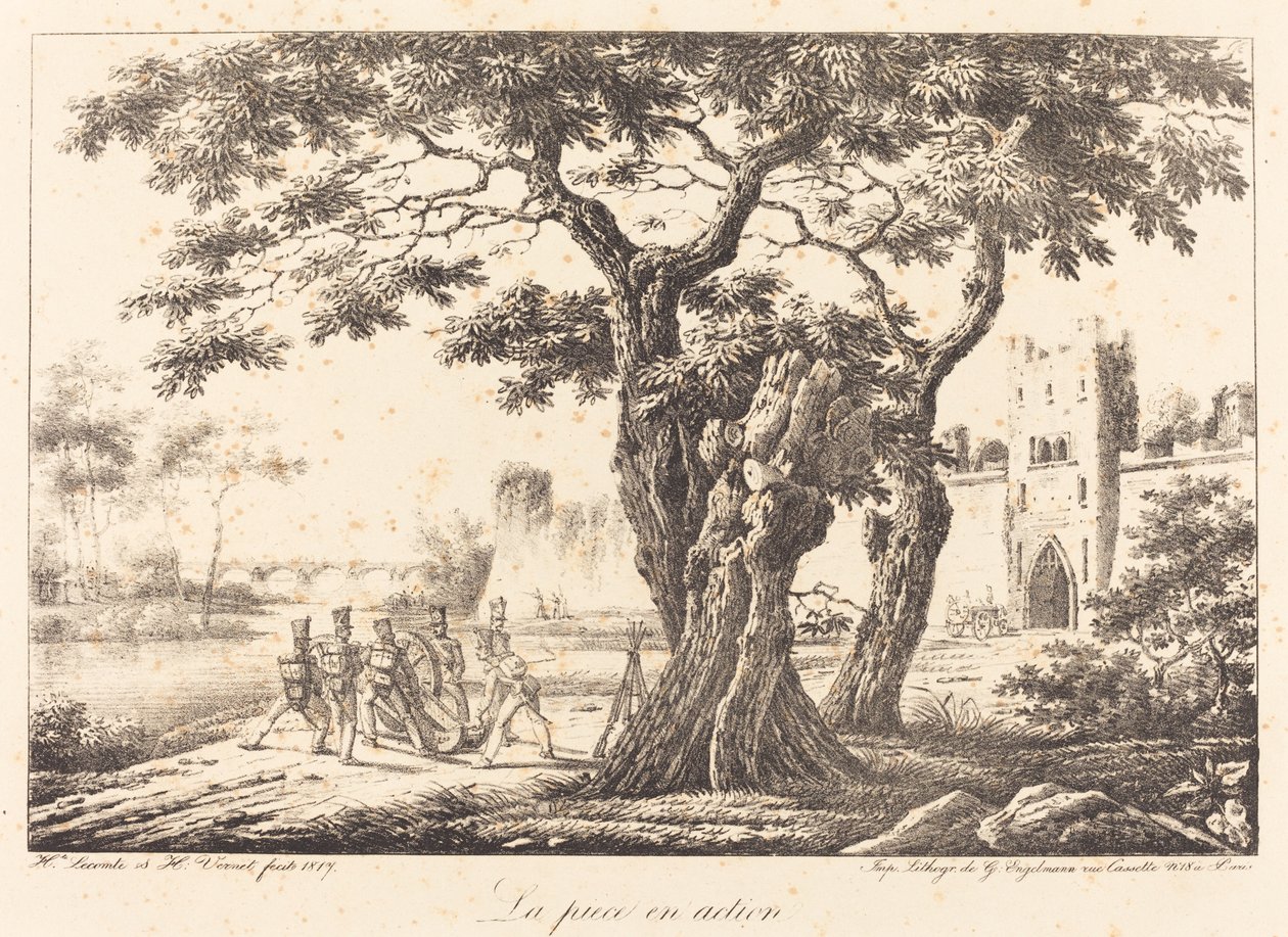 Eylemdeki parça by Emile Jean Horace Vernet