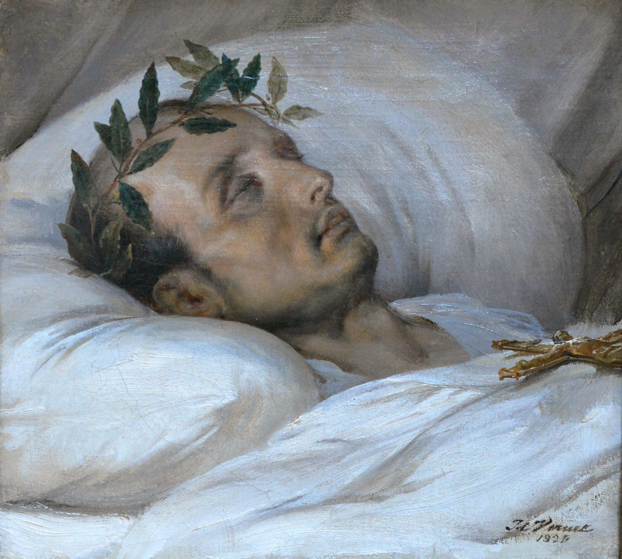 Napolyon ölüm döşeğinde, 5 Mayıs 1821, 1821. by Emile Jean Horace Vernet