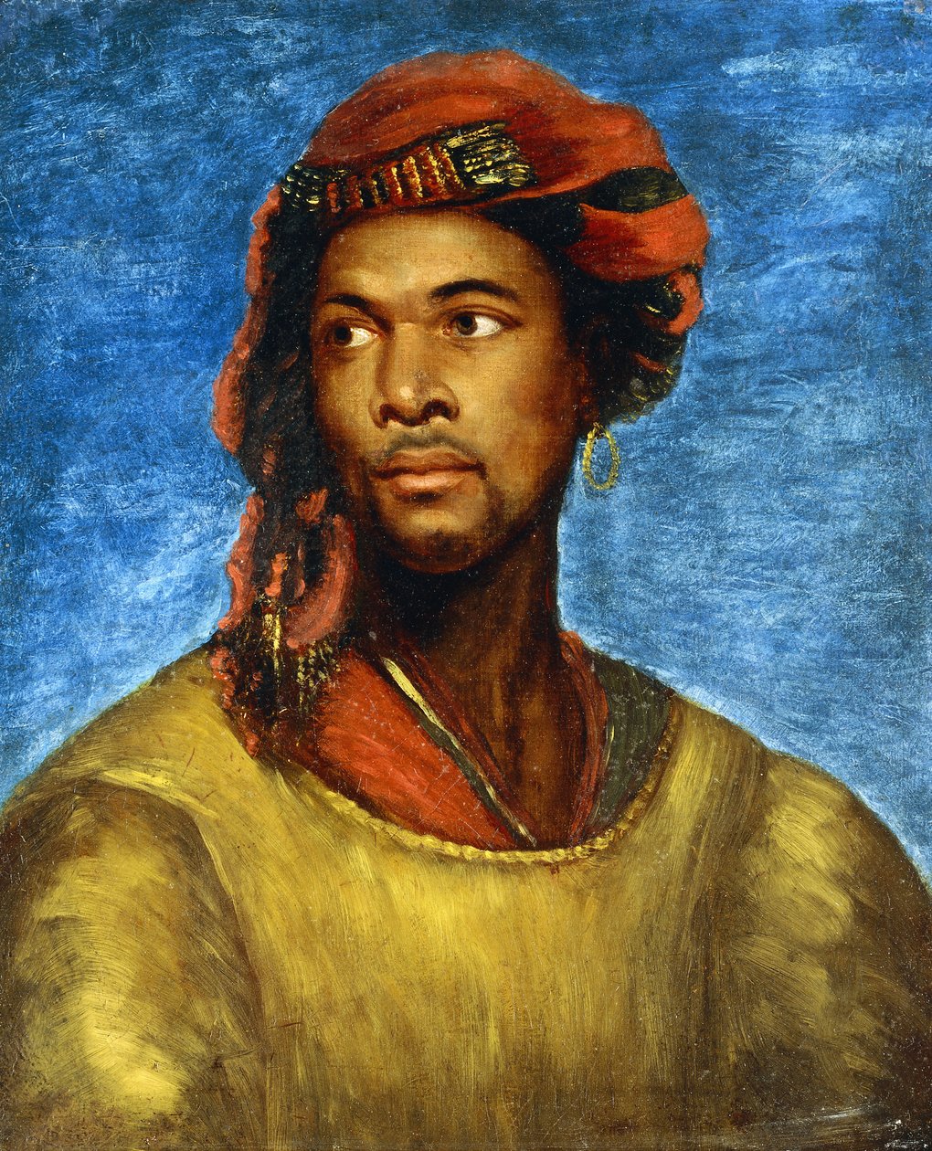 Kızıl Sarıklı Bir Moor Portresi by Emile Jean Horace Vernet
