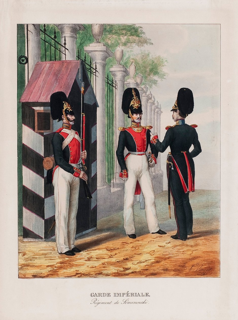 Semenovsky Can Muhafızları Alayı, 19. yüzyılın ilk çeyreği. by Emile Jean Horace Vernet