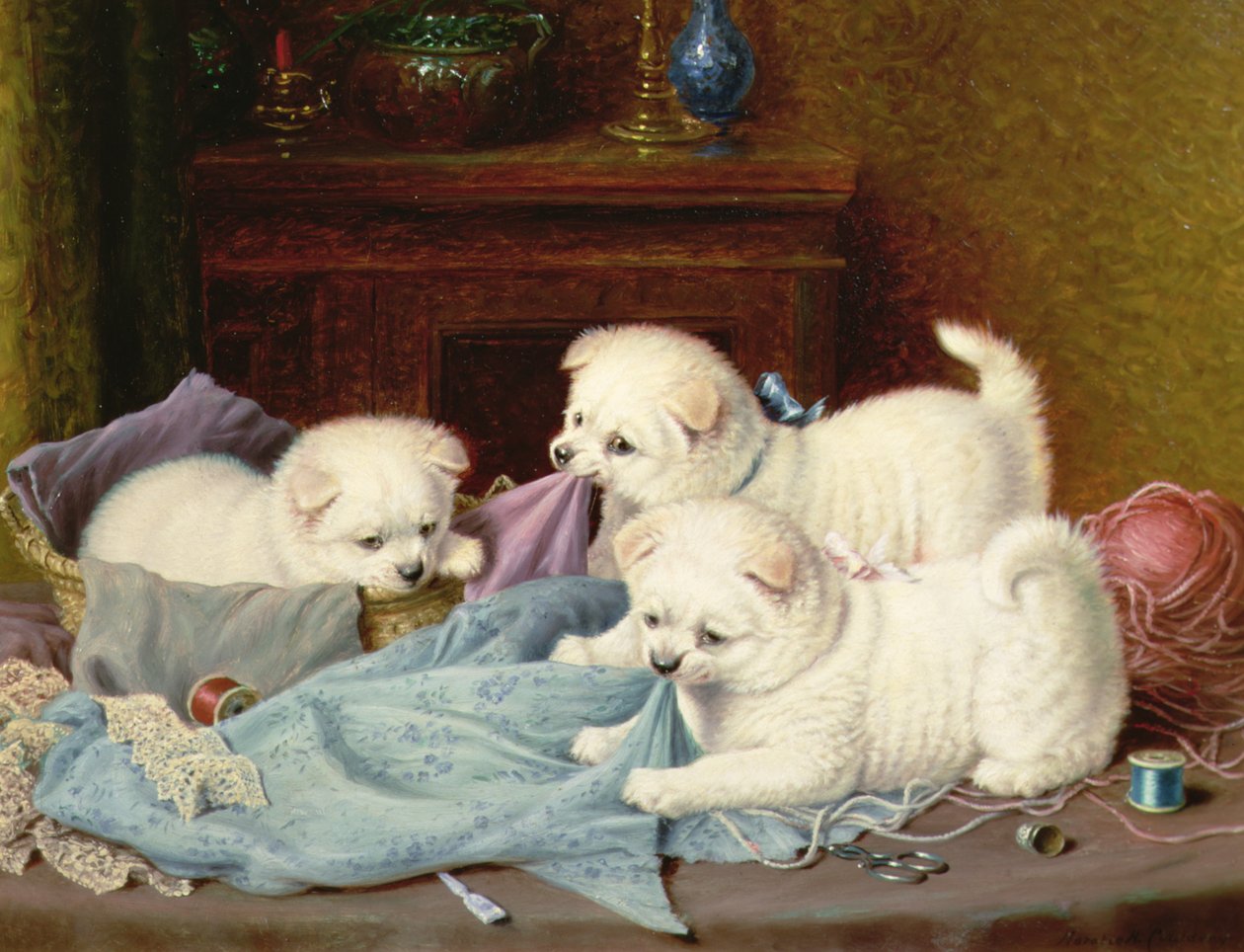 Küçük Mischief Makers (tuval üzerine yağlı boya) by Horatio Henry Couldery