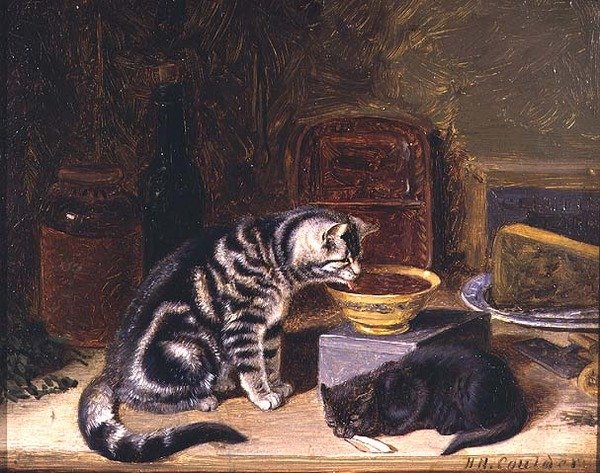 İki kedi by Horatio Henry Couldery