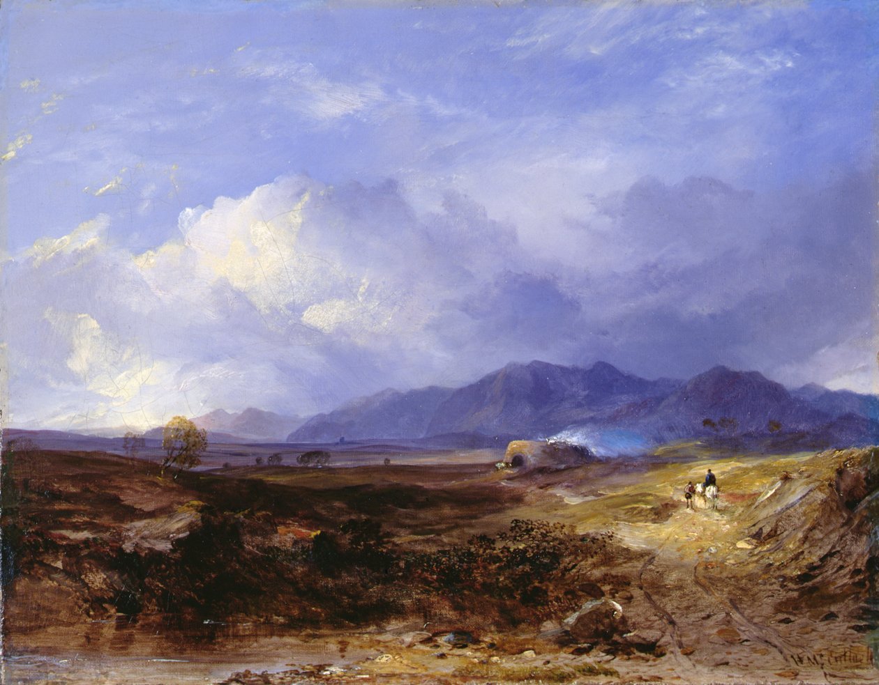 Batı Yaylalarında Bir Sürme Yolu, 1850 dolayları (tuval üzerine yağlı boya) by Horatio McCulloch