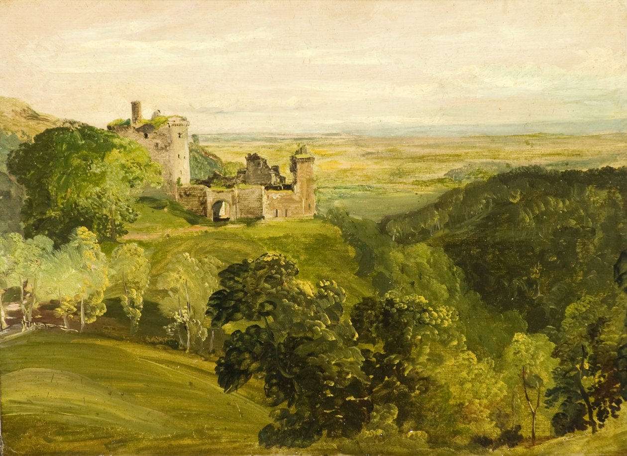 Castle Campbell (tuval üzerine yağlı boya) by Horatio McCulloch