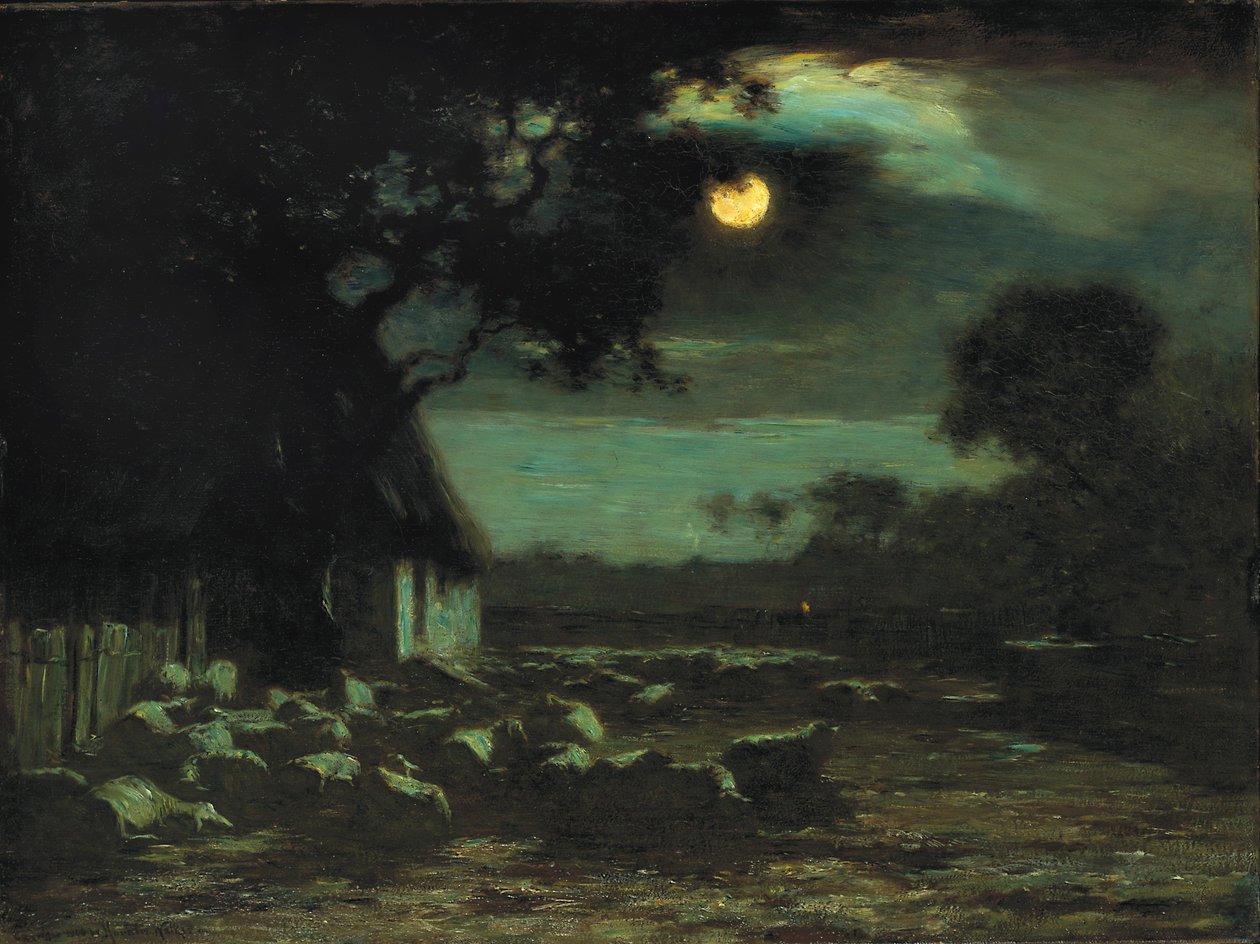 Çobanlık, Ayışığı, 1906. by Horatio Walker