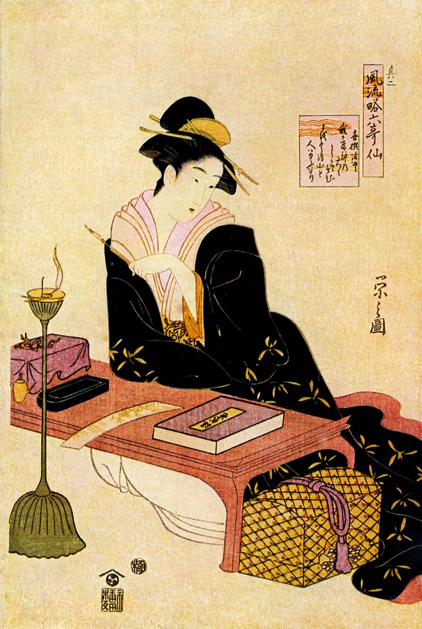 Japanese woman of 18th by Hosoda Eishi