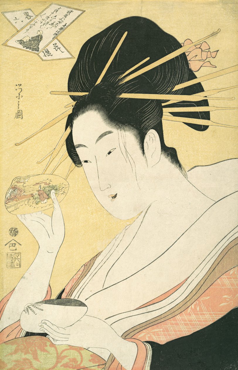 Eşleşen Kabuklar Kai-awase, Modern Parodiler serisinden “Kisen Hoshi”, ..., ca. 1796-98. by Hosoda Eishi