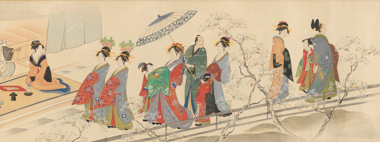 Üç İyi Şans Tanrısı, 19. yüzyılın başlarında Yoshiwara