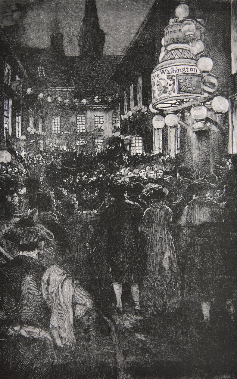 Açılış gecesi kutlama by Howard Pyle