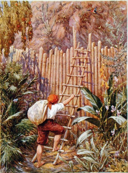 Crusoe ve Kalesi, Daniel Defoe (1660-1731) tarafından 