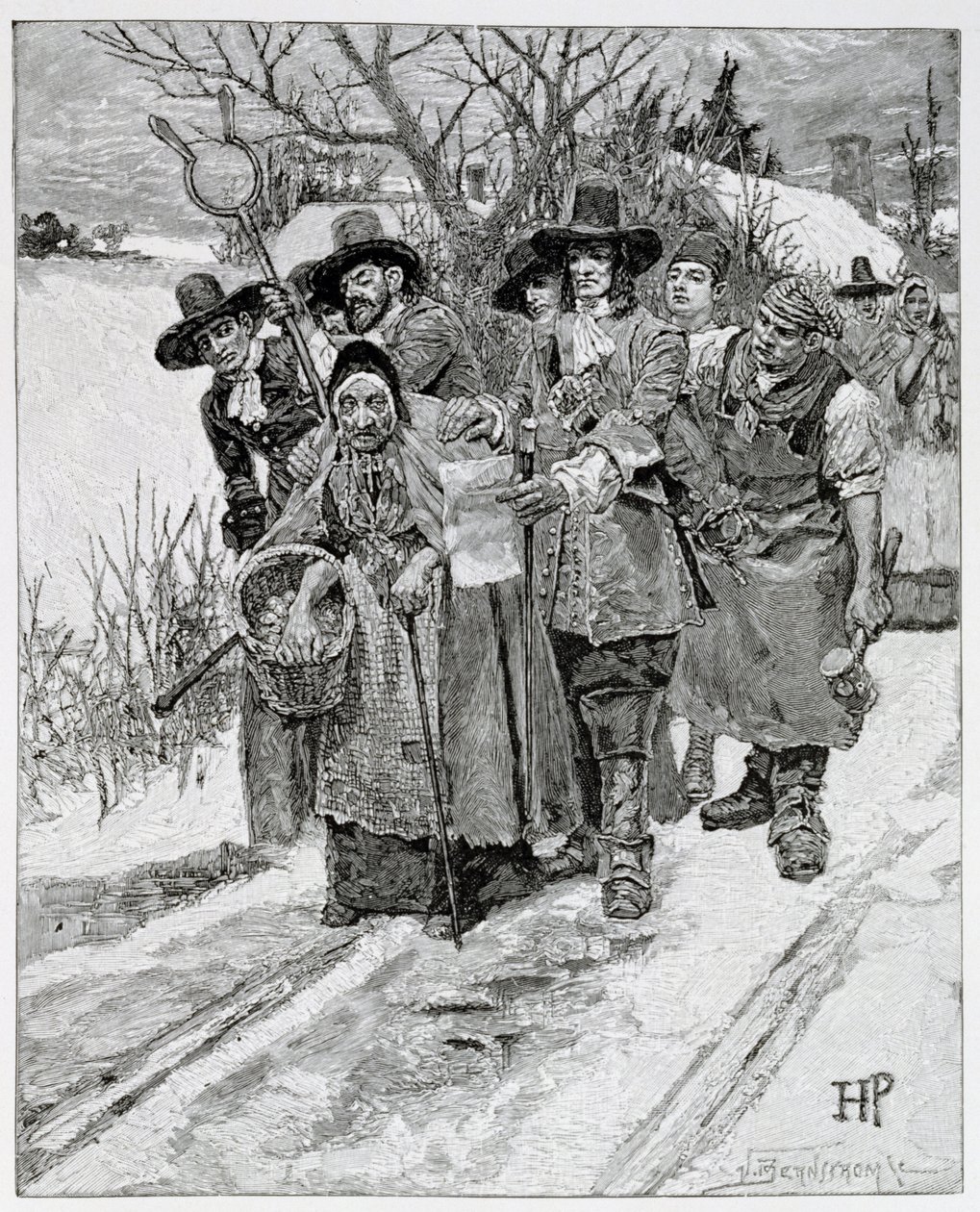 Bir Cadı Tutuklamak, J. Bernstrom tarafından kazınmış, Thomas Wentworth Higginson