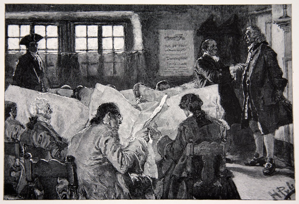 Bir New York Kahve Evinin Okuma Odasında by Howard Pyle