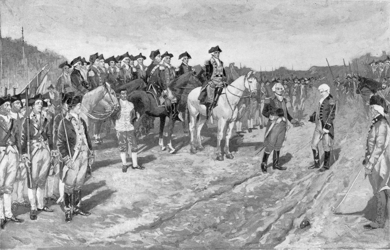 The Surrender of Cornwallis at Yorktown, illustration from 
