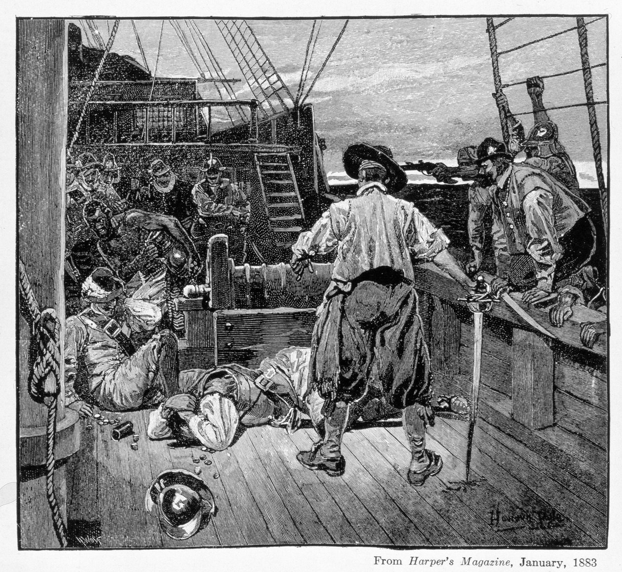 Snjókennt landslag í rökkrinu, 1879-80 by Howard Pyle