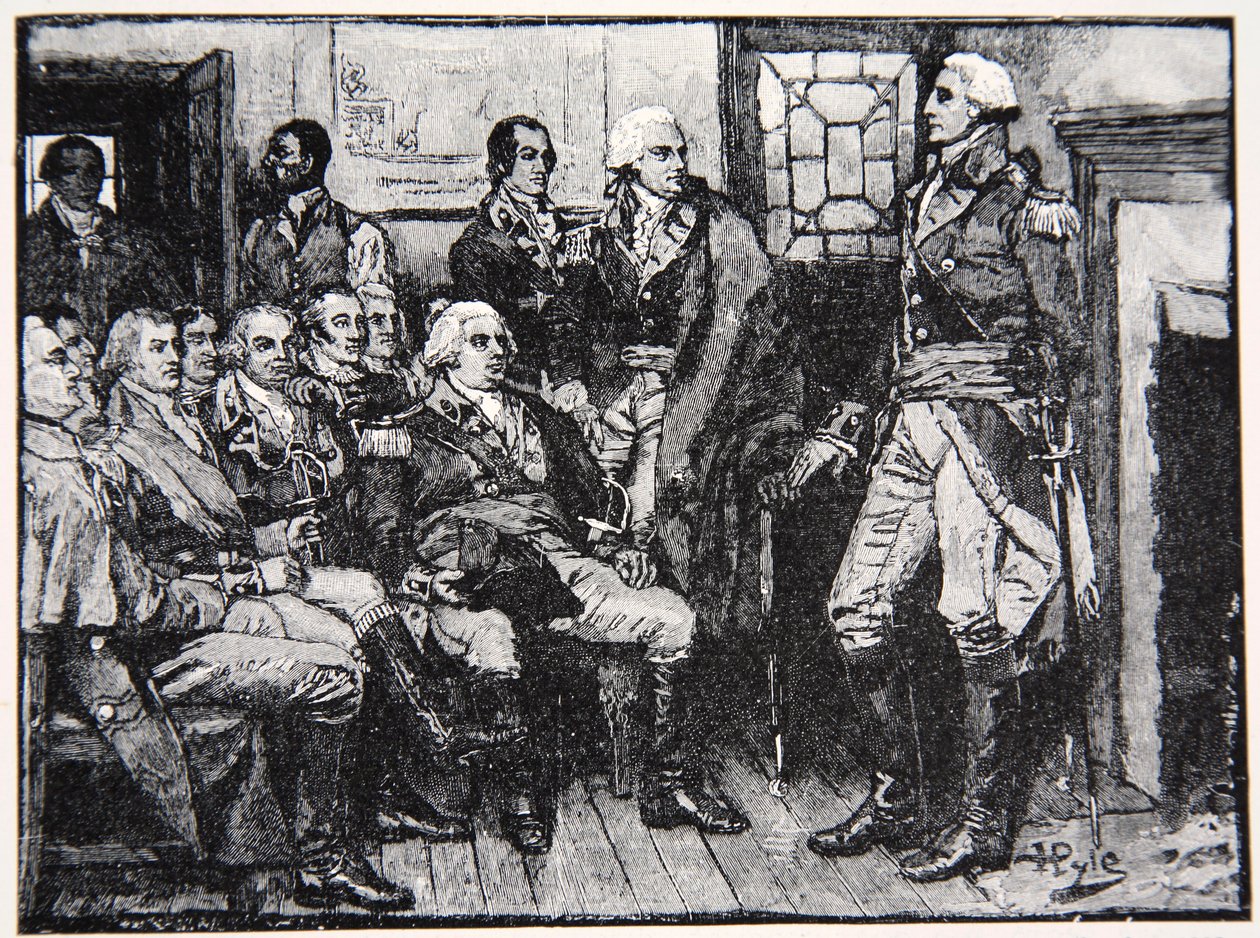 Washington ve Generalleri istişare halinde, 15 Mart 1783, Harper