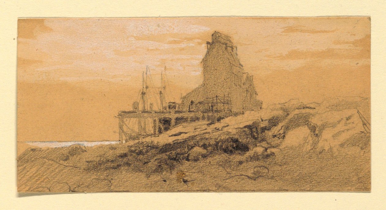 Kıyıdaki fabrika. by Howard Russell Butler