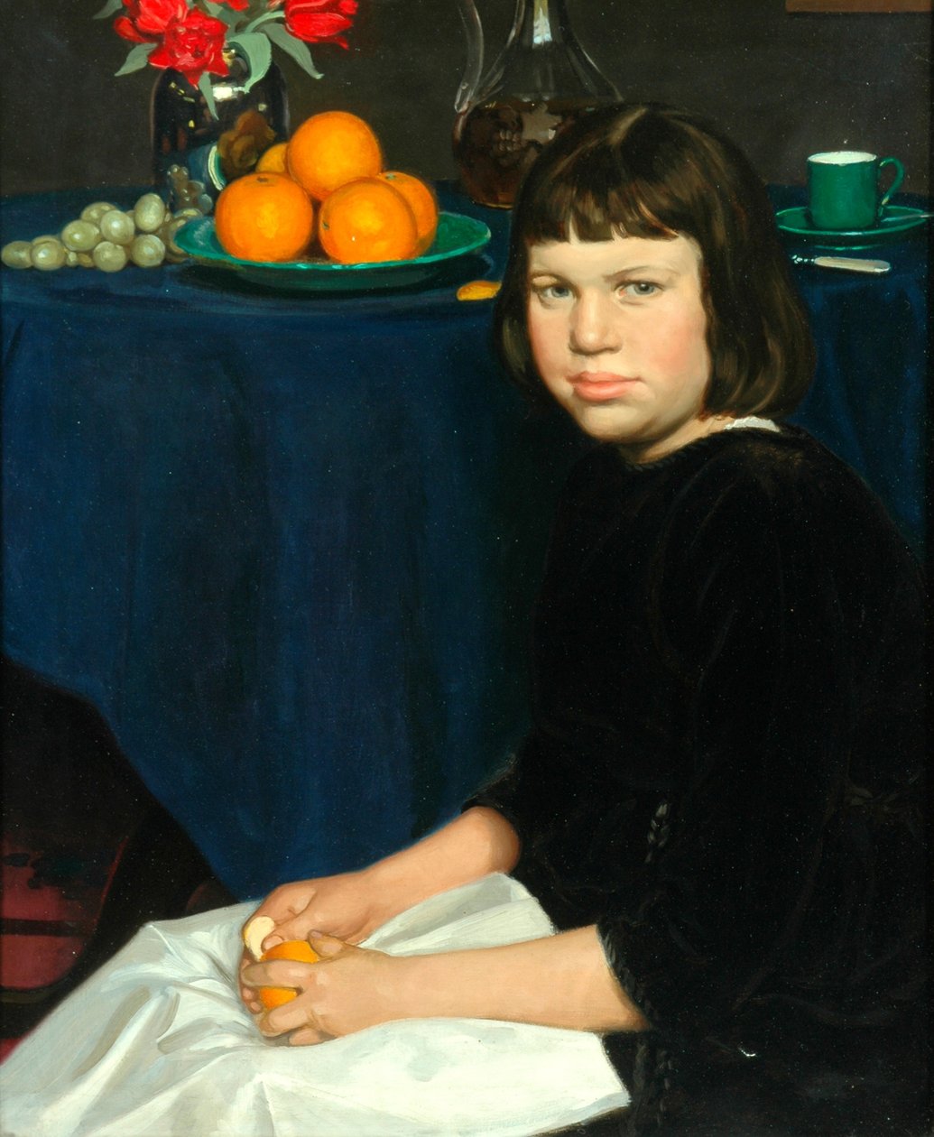 Portakallı Julie (tuval üzerine yağlı boya) by Howard Somerville