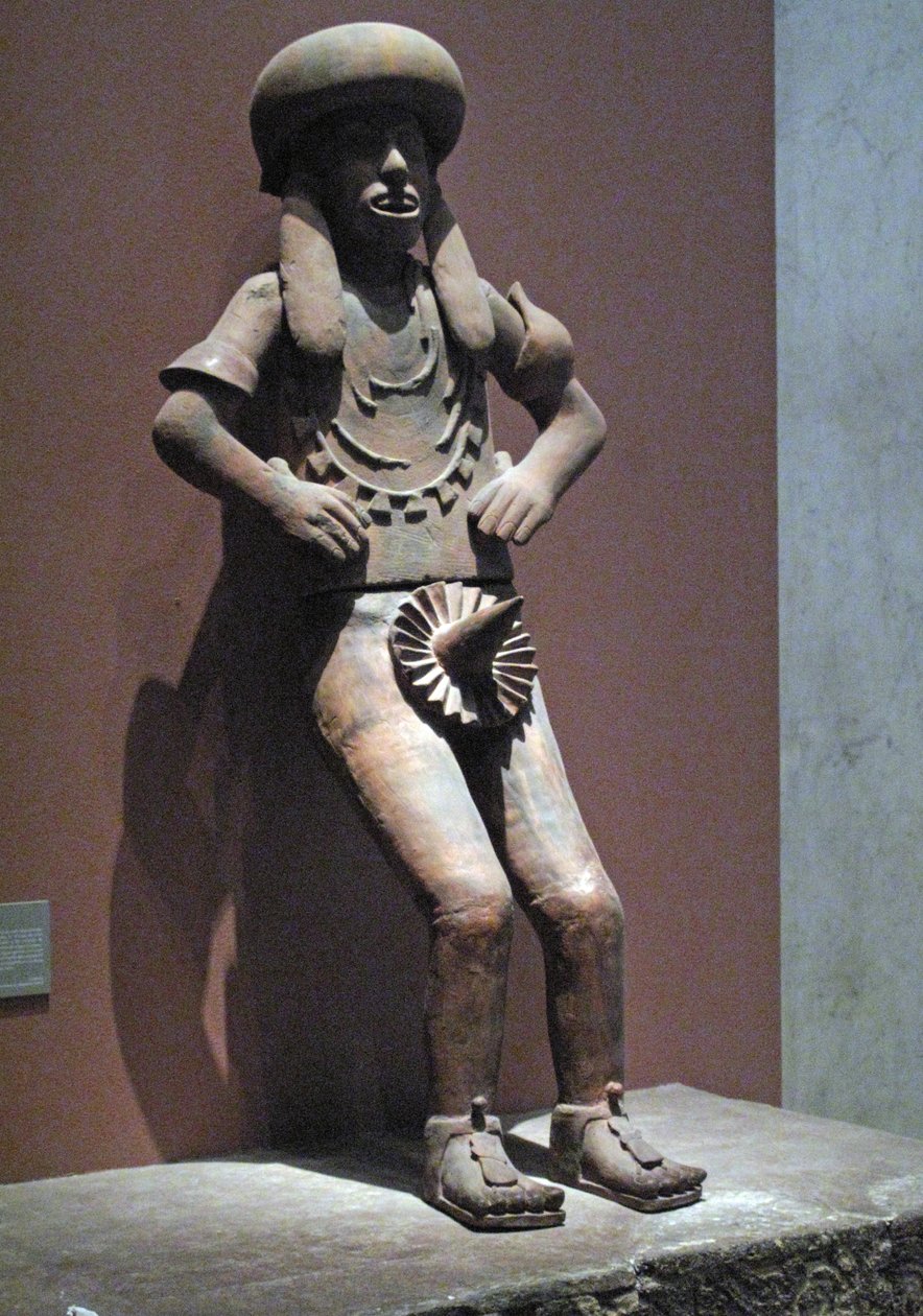 Bir rahip heykeli, Klasik sonrası dönem, c.900-c.1521 (pişmiş toprak) by Huaxtec Huaxtec