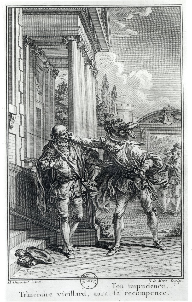 Dövüş sahnesi, Pierre Corneille (1606-84) tarafından 