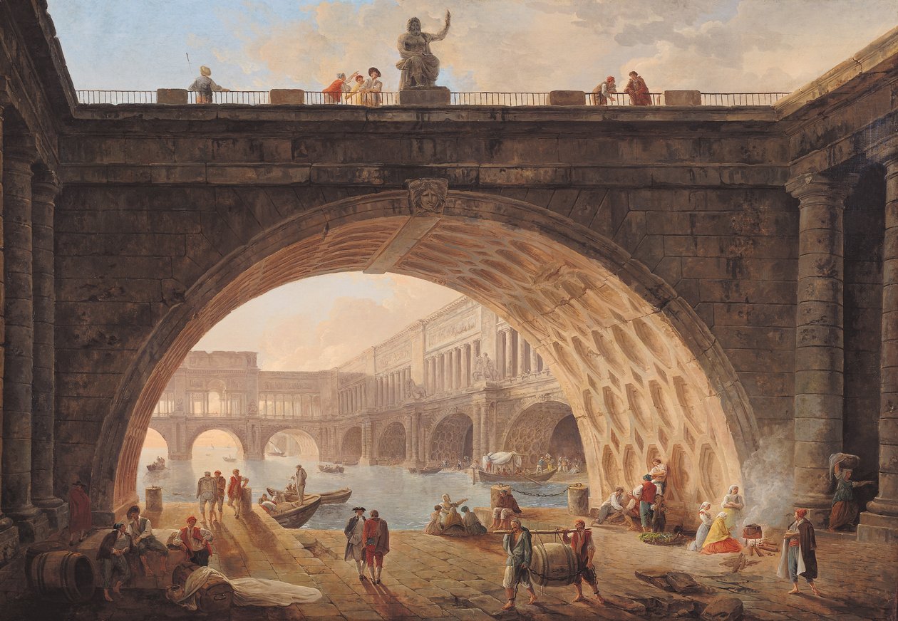 A Limanı, c.1760 by Hubert Robert