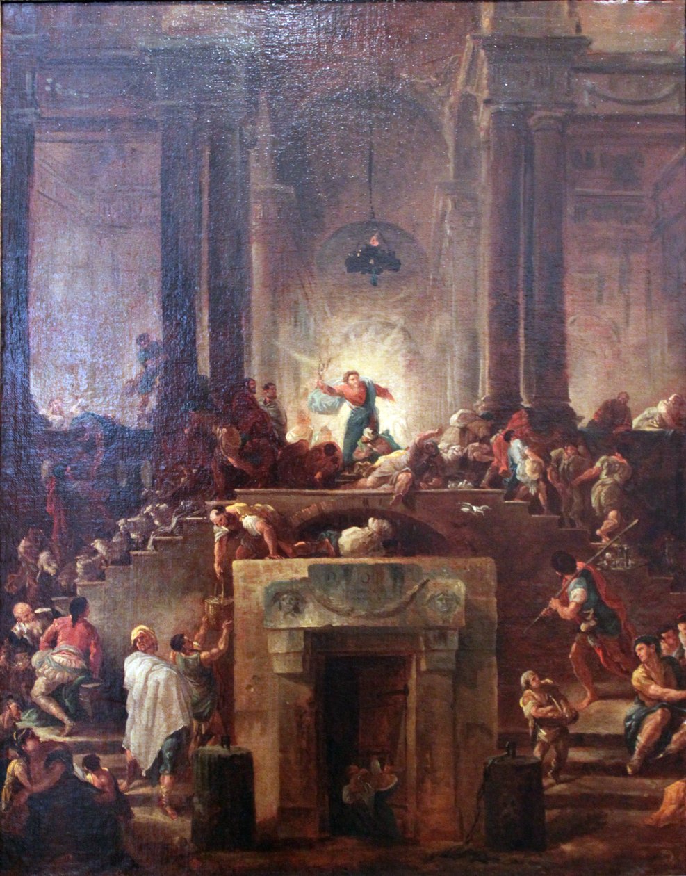 Mesih sarrafları tapınaktan kovuyor by Hubert Robert
