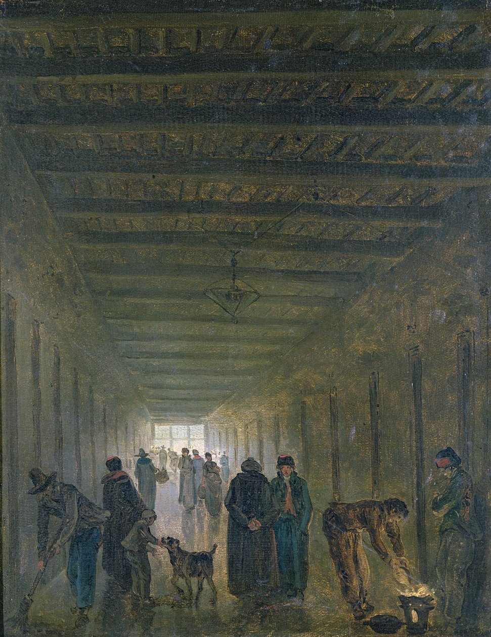 1793 yılında Saint-Lazare Hapishanesi Koridoru by Hubert Robert