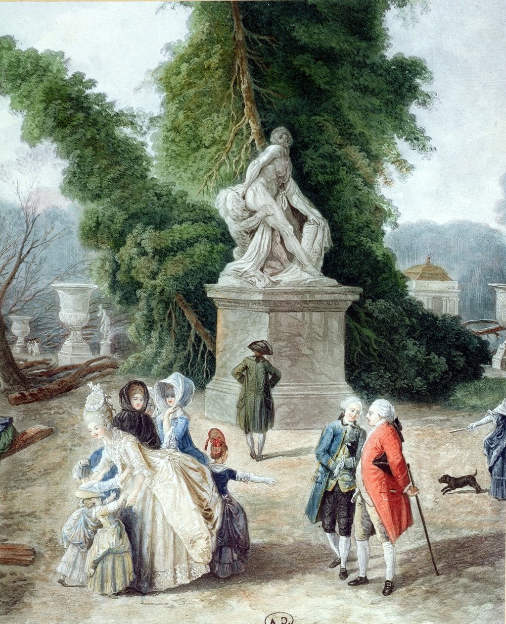 Louis XVI (1754-1793) ve Marie-Antoinette (1755-1793), Versailles Bahçeleri