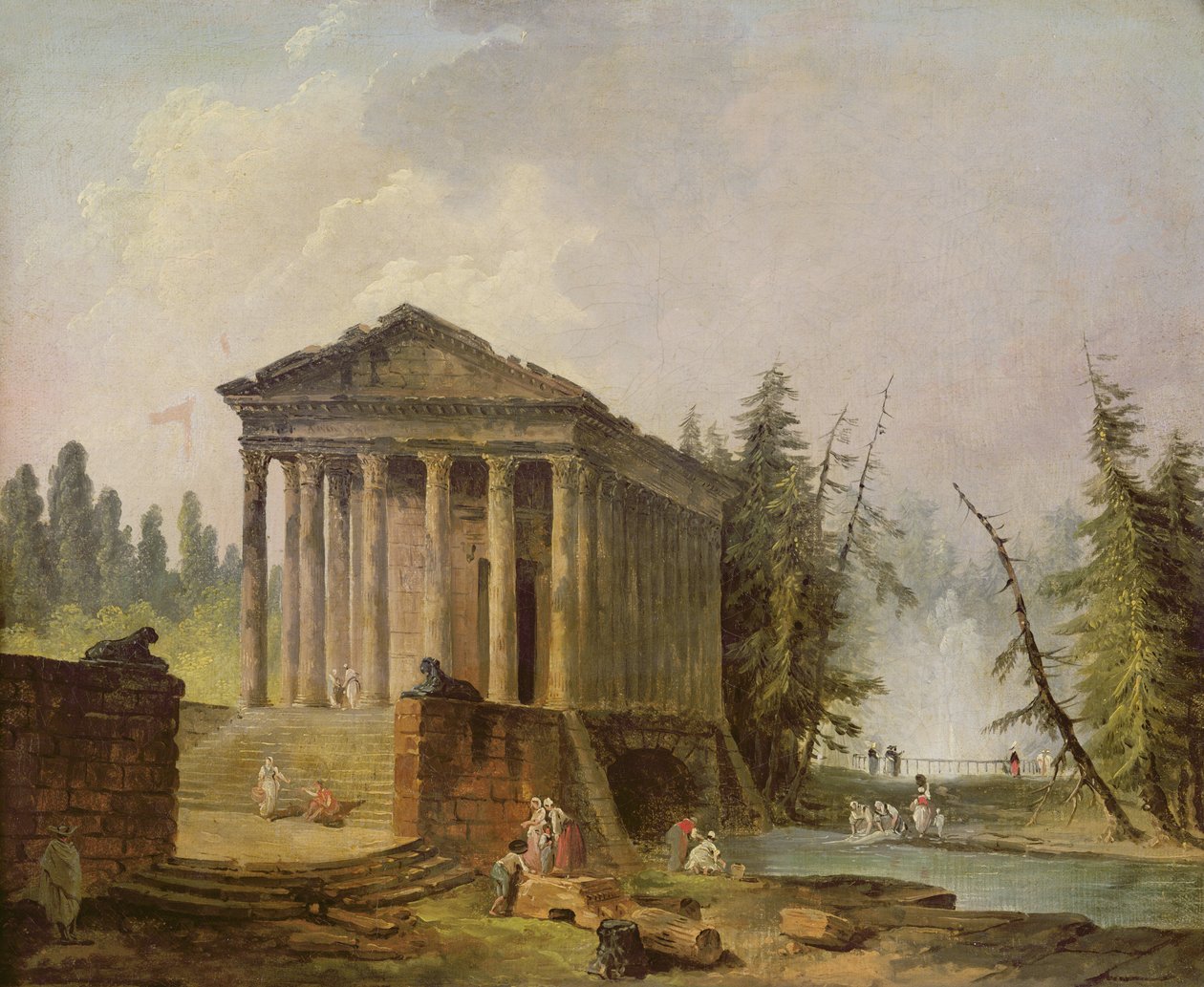 Antik Tapınak by Hubert Robert