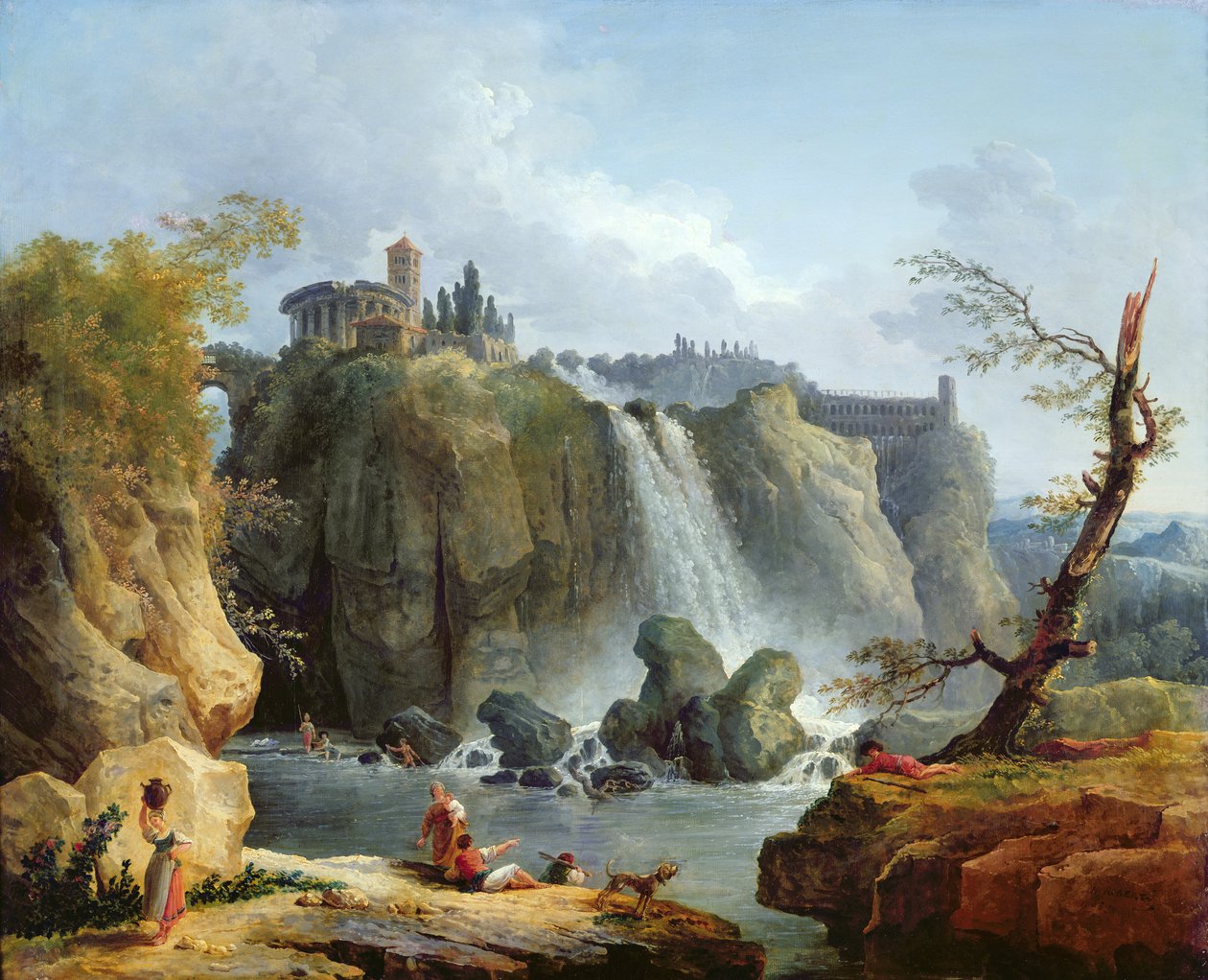 Tivoli Şelaleleri, 1768 by Hubert Robert