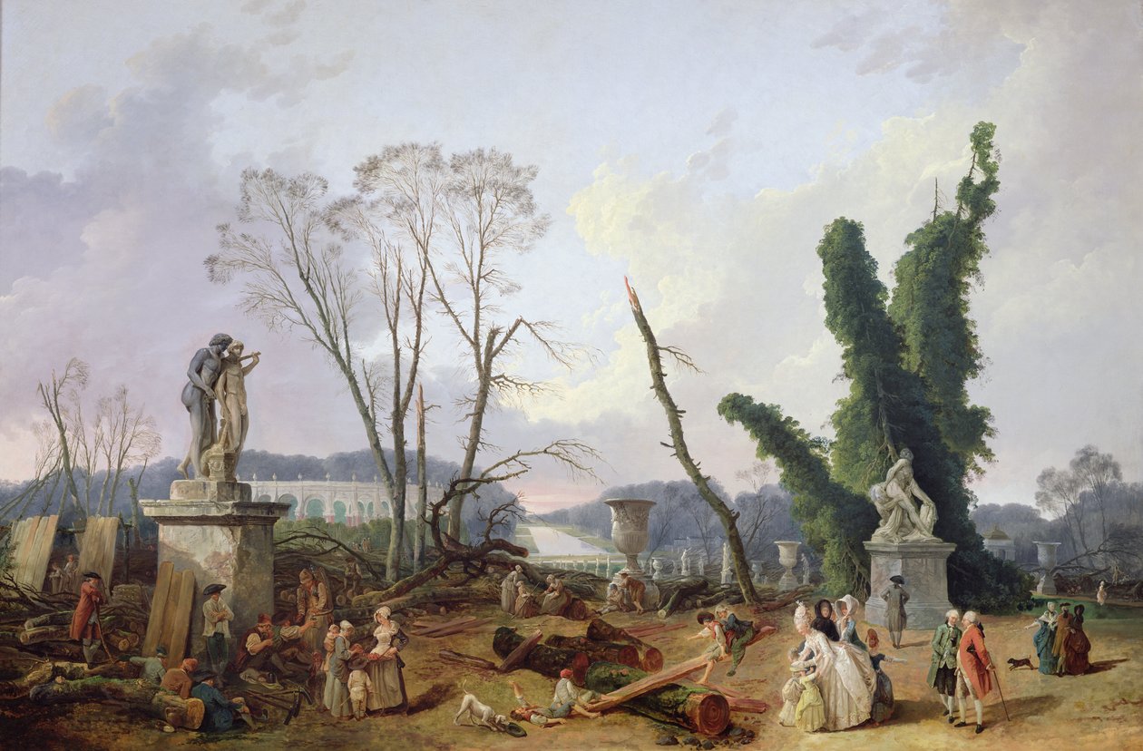 Versay Bahçeleri by Hubert Robert