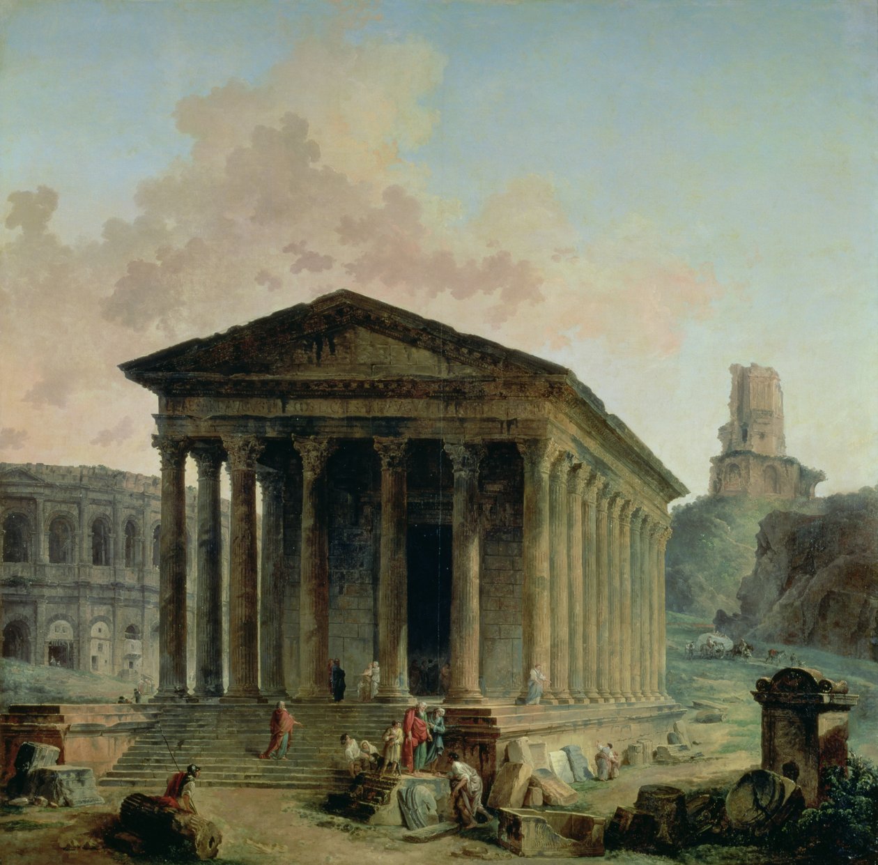 Amfitiyatro ile Maison Carree ve Nimes