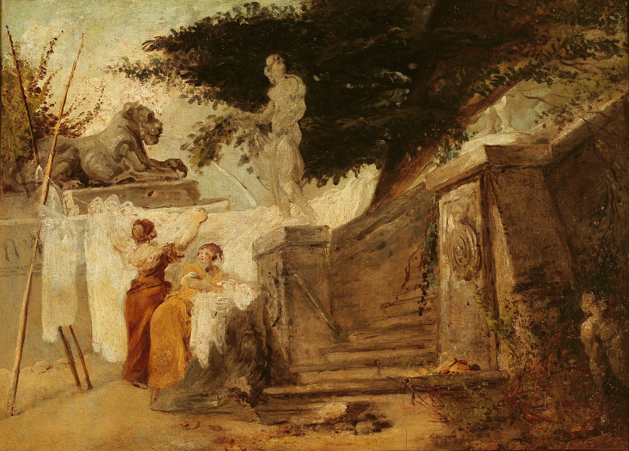 Bahçedeki Çamaşırcı Kadınlar, c.1756-61 by Hubert Robert
