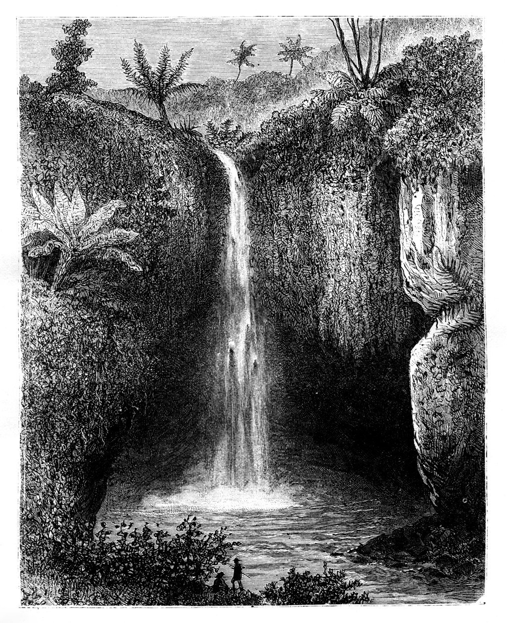Nehrin düşüşü, Tondano, Endonezya, 19. yüzyıl. by Hubert Clerget