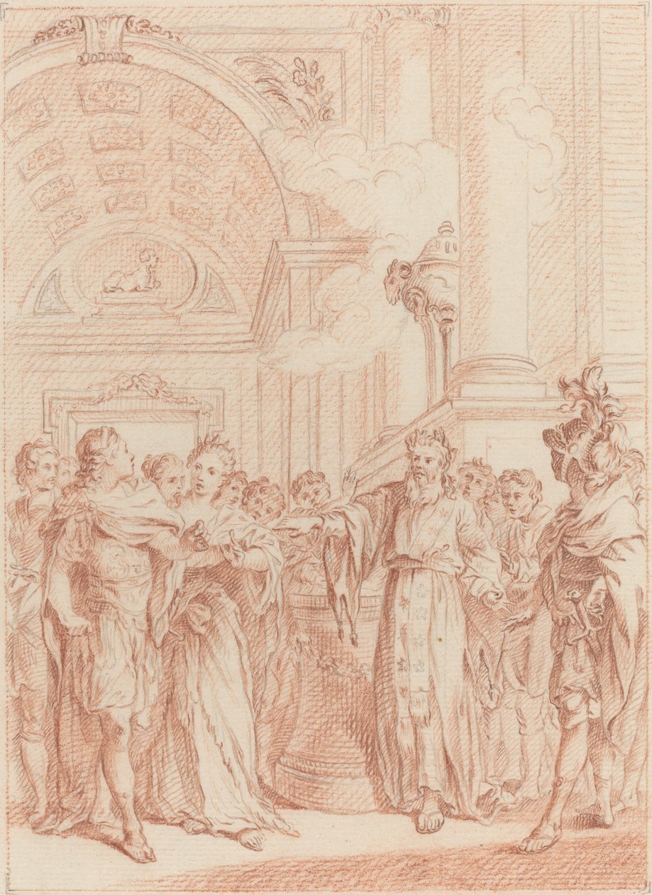 Titreme mutsuz kral, saltanatın bitti by Hubert Francois Gravelot