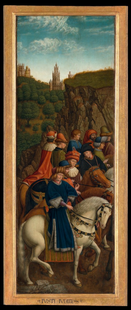 Adil Yargıçlar, Ghent Altarpiece'in sol alt paneli by Hubert & Jan van (1390 1441) (after) Eyck